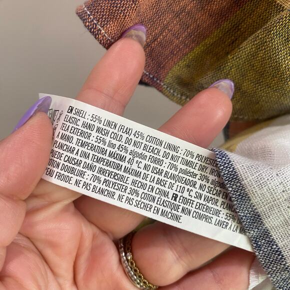 English Factory Short Sleeve Ruffled Cold Shoulder Plaid Top Size XS - Picture 6 of 11